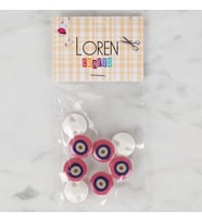 Loren Crafts 8 li Pembe Nazar Boncuğu Düğme - 693