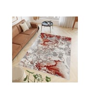 Rovigo Home Dijital Baskı Yıkanabilir Kaymaz Taban Salon Halısı RVG0435 (Bordo)