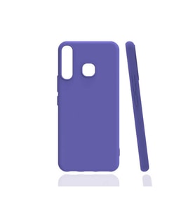 Infinix Hot 8 Uyumlu Kılıf Zore Biye Silikon (Lila)
