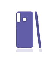 Infinix Hot 8 Uyumlu Kılıf Zore Biye Silikon (Lila)