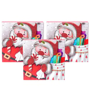 Yılbaşı Noel Baba Motifli Hediye Kutusu Büyük Set 3'lü