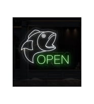 OPEN Yazılı ve Şekilli Neon Tabela
