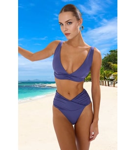 Drape Üçgen Bikini Takımı Şık Detaylı Plaj Ve Havuz İçin Klora Dayanıklı Premium Kalite (Çok Renkli)