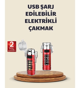 Kamp ve Outdoor İçin Çok Amaçlı Çakarlı Elektronik Çakmak