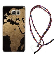 Samsung S7 Edge S20 Fe Plus Ultra S21 S22 Kılıf Boyun Asklı Rasta Silikon Map Planet 1656