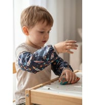 Sıvı Geçirmez Lastikli Bebek Mama Beslenme Kolluğu Seti Çocuk Aktivite Etkinlik Kol Kılıfı Galaxy