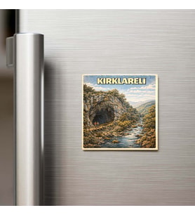 Kırşehir Şehri - Pop-Art Travel - 9x9 cm Buzdolap Magneti
