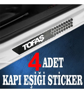 Tofaş özel Oto Kapı eşikleri Sticker Karbon 4 Adet