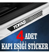 Tofaş özel Oto Kapı eşikleri Sticker Karbon 4 Adet