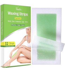 Vivostar Wax Strips, Hair Removal Wax Kit. Sir Ağda Şeritleri, Kol, Bacak, Brezilya, Bikini Kadınlar Için Ağda Kiti, 40 Adet (Büyük Boy)
