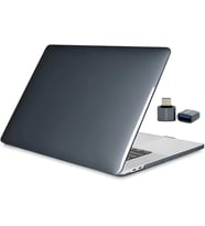 MacBook Air 15.3 İnç Kılıf A2941 M2 A3114 M3 A3241 M4 A3448 M5 Uyumlu Kristal Parlak Hard Case Şeffaf TPU Sert Kapak İnce Hafif Çizik Darbe Koruyucu Siyah
