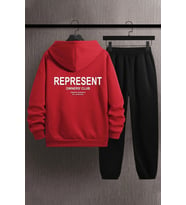 Unisex Represent Baskılı Eşofman Takımı (A.Kırmızı)