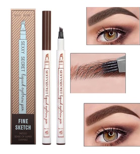 Mobee Fine Sketch Koyu Kahve Kaş Kalemi Şekillendirme Boyama Rimeli Kalıcı Microblading