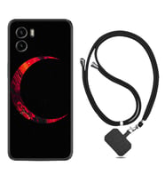 Vivo Y15S Y32 Y33S Y51 Y53S Kılıf Boyun Askılı Silikon Red Moons 1747