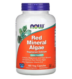 NOW Foods, Red Mineral Algae, 180 Veg Capsules.Abd (Renksiz)