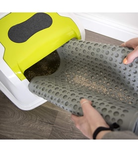 Purr-fect Paws Çok Amaçlı Kedi Kumu Matı - Gri, Orta, (1'li Paket)