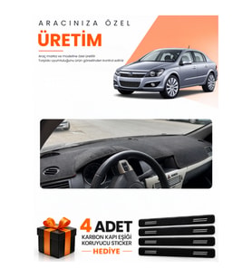 OPEL ASTRA H (2003-2014) Uyumlu Torpido Koruma Örtüsü Oto Kılıfı - Siyah