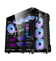 SNT Luobin III War Machine Midi Tower Atx Akvaryum Gaming 7 x Argb Fanlar Dahil Siyah Masaüstü Bilgisayar Kasası (POWER YOK)