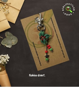 KirliPatiler Murano Cam Yılbaşı Noel Anahtarlık, Çanta Aksesuarı (02)