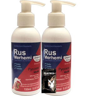 Playboy 2 Tane X 150 Ml Cevizli & Ceviz Sütlü Rus Merhemi Tüy Dökücü + 1 Armağan Jel