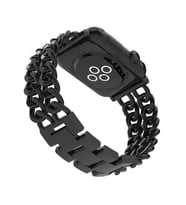Apple Watch 42mm Kordon Cowboy Zincir Metal Kordon (Siyah)