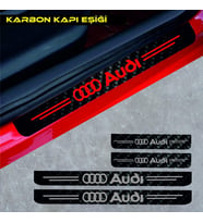 Audi A6 İçin Uyumlu Aksesuar Oto Kapı Eşiği Sticker Karbon 4 Adet