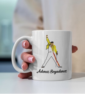 Kişiye Özel Freddie Tasarım Baskılı Premium Porselen Kupa