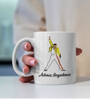 Kişiye Özel Freddie Tasarım Baskılı Premium Porselen Kupa