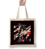 UK Great Britain Flag Horse Riding Equestrian Sport Dressage Bez Çanta Uzun Saplı