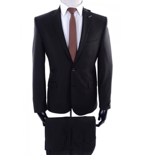 Jan Carlucci Yünlü  Slimfit Drop 6 Takım (Kahverengi)