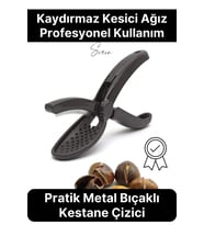 Pratik Kestane Çizici Kesici Metal Bıçaklı Plastik Saplı Kolay Kullanım Mutfak Aleti Chestnut Cutter