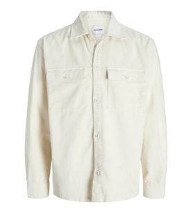 JJEPERFECT CORDUROY OVERSHIRT LS SN Antique White