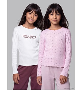LCW Kids Ekru Bisiklet Yaka Kız Çocuk Tişört