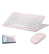 Kablosuz Bluetooth Smart Klye Mouse Seti Şarjlı 1600 Dpi Pembe HDX2508P