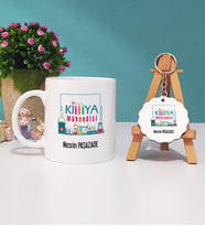 Kimya Mühendisi Kupa Bardak ve Anahtarlık (Beyaz)