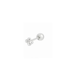 Gümüş minik toplu tragus kıkırdak Piercing tek küpe Sarı-Tek Ebat