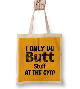 Gym Workout Fitness Lover Motivation Gift Quotes For MEN Women Bez Çanta Uzun Saplı