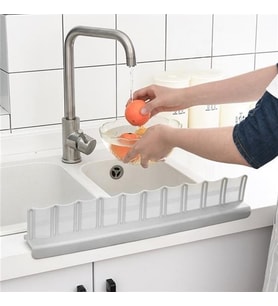 By Nevser® Vantuzlu Kauçuk Sıvı Su Sızdırmaz  Mutfak Banyo Duş Bariyeri Lavabo Kenar Tutucu Set (STD)