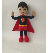 Süpermen Bebek Amigurumi Organik Oyuncak