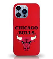 Apple iPhone 13 Pro  Lansman Kılıf Chicago Bulls Tasarımlı Altı Kapalı İçi Kadife Kaplı  Kapak (Şeffaf)