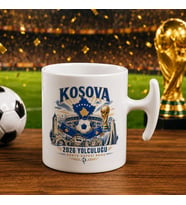 BK Gift Kosova Taraftar Temalı Dünya Futbol Kupası Tasarımlı Hammer Kupa Bardak-1