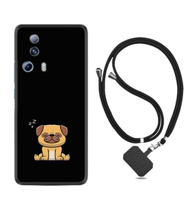 Xiaomi Mi 13 Lite Kılıf Resimli Boyun Askılı İpli Desenli Silikon Series Uyuyan Köpek 1875