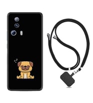 Xiaomi Mi 13 Lite Kılıf Resimli Boyun Askılı İpli Desenli Silikon Series Uyuyan Köpek 1875