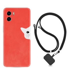 Vivo Y15S Y32 Y33S Y51 Y53S Kılıf Boyun Askılı Silikon Kedoş 1735