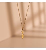 Kişiye Özel Spiral Tanrıça / Bereket Tanrıçası Kolye 925K Gümüş (Gold)