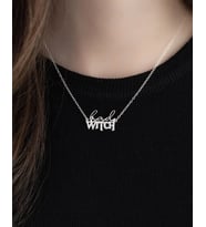 Kişiye Özel Bad Witch Kötü Cadı Kolye 925K Gümüş