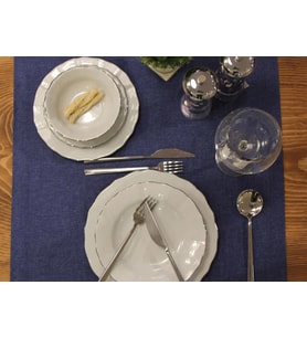Porland Wavy Platin 60 Parça Yemek Takımı