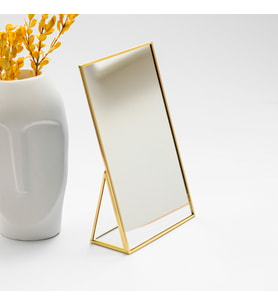 25 cm x 15 cm  Makyaj Aynası  Masaüstü  Pirinç & Gold, Bakır, Siyah, Gümüş (Gold)
