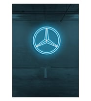 Rent A Carlara Özel Mercedes Logo Neon Tabela