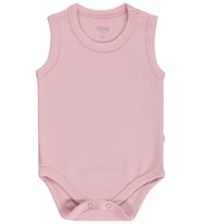 Civil Baby Düz Renkli 3-36 Ay Çıtçıtlı Badi - Gri (Pembe)